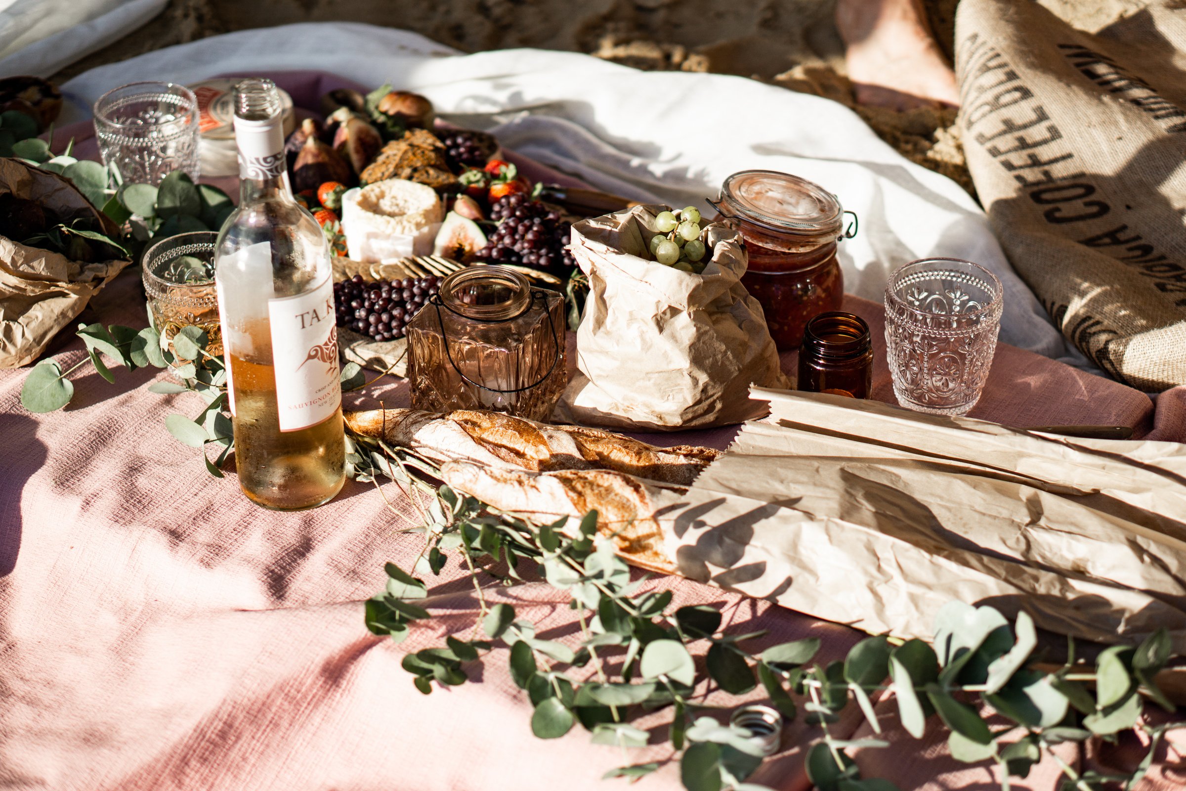 Labeled Glass Bottle Beside Food